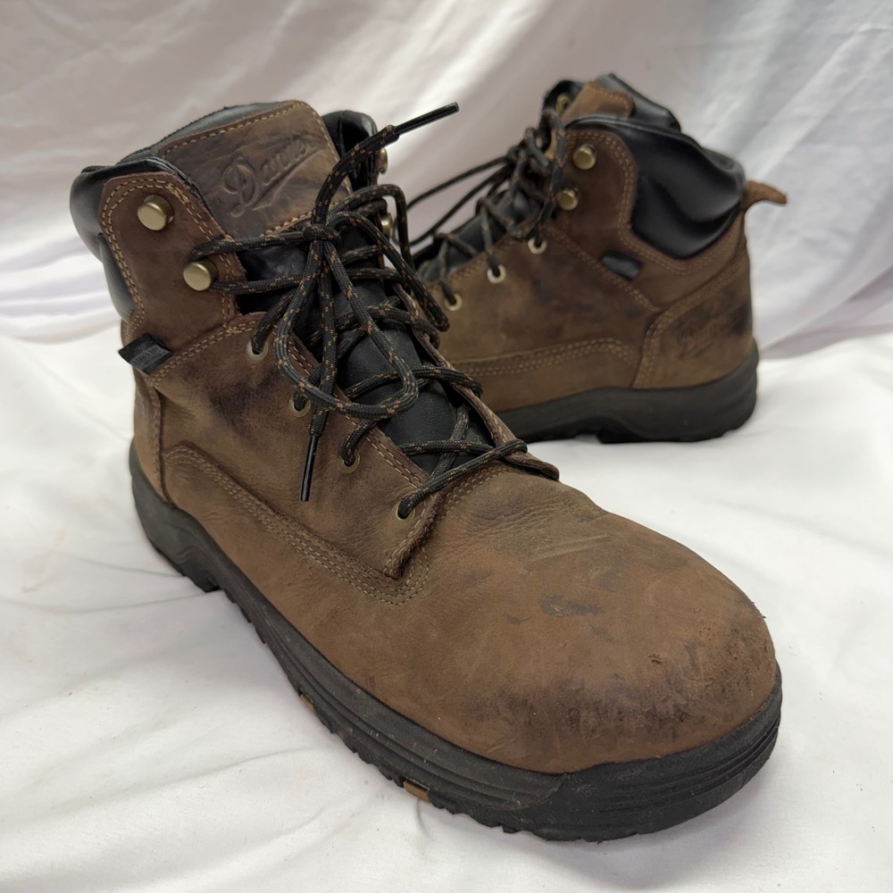 Danner Caliper 6 Brown AL Aluminum Toe Waterproof Work Boots 19453 Mens 9 D